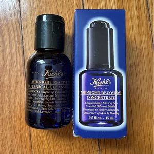 Brand New Kiehl’s Midnight Recovery Concentrate & Botanical Cleansing Oil